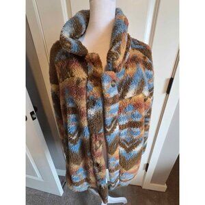 Lucky Brand women's sherpa button down jacket size medium